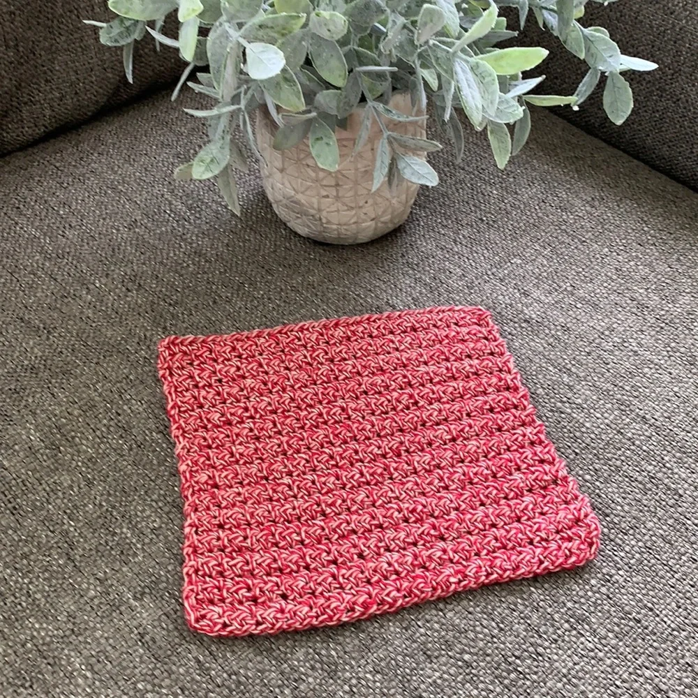 Handmade Crochet Cotton Spa Washcloth Dishcloth Patriotic Set of 3